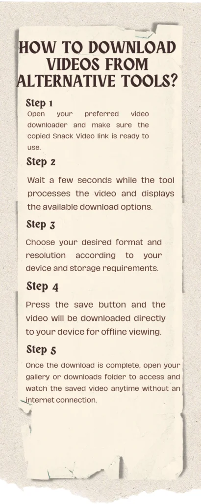 Alternatives to snack video downloader.